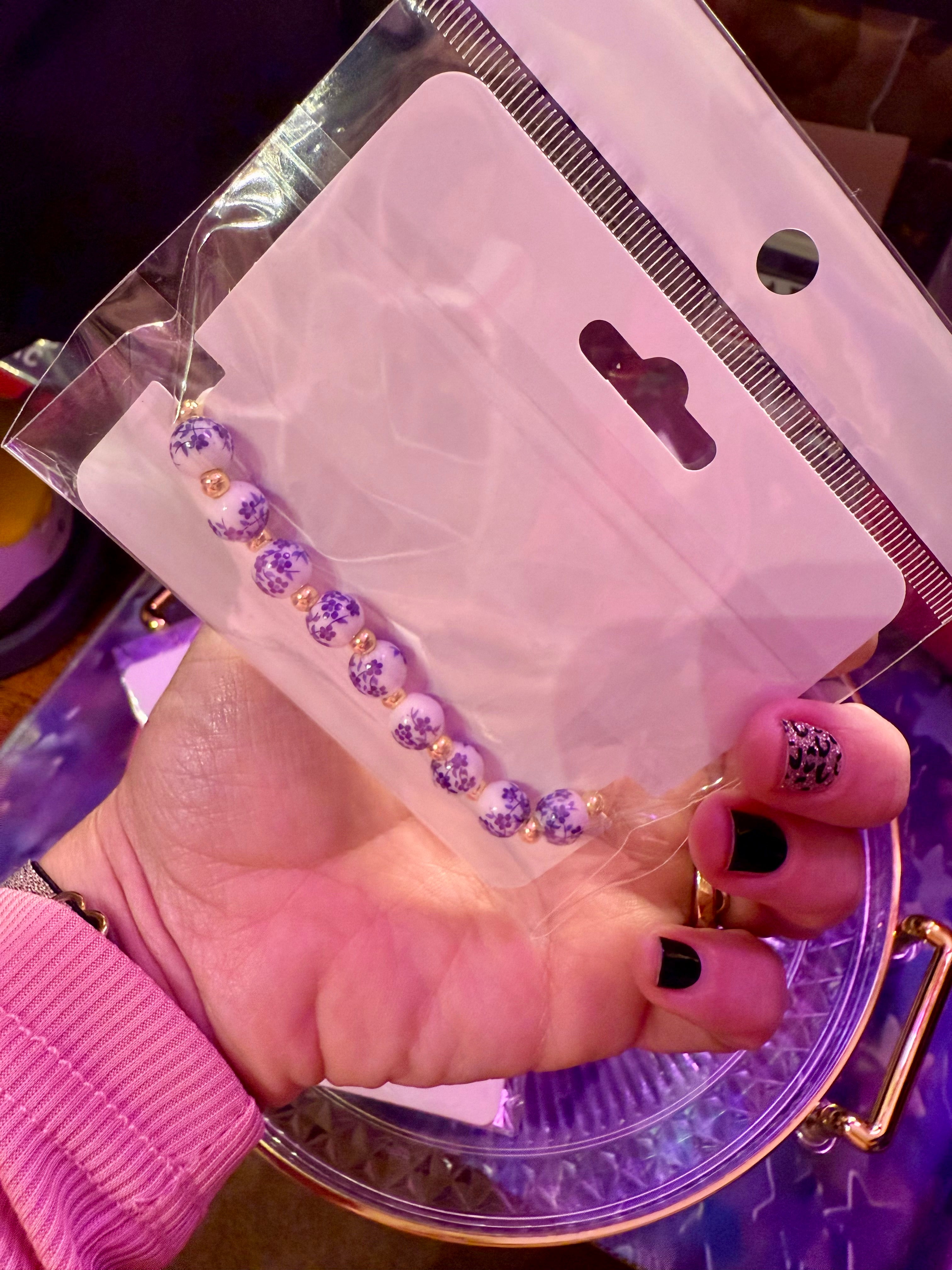 Lulu Mac Blue Bow Chinoiserie Bracelet