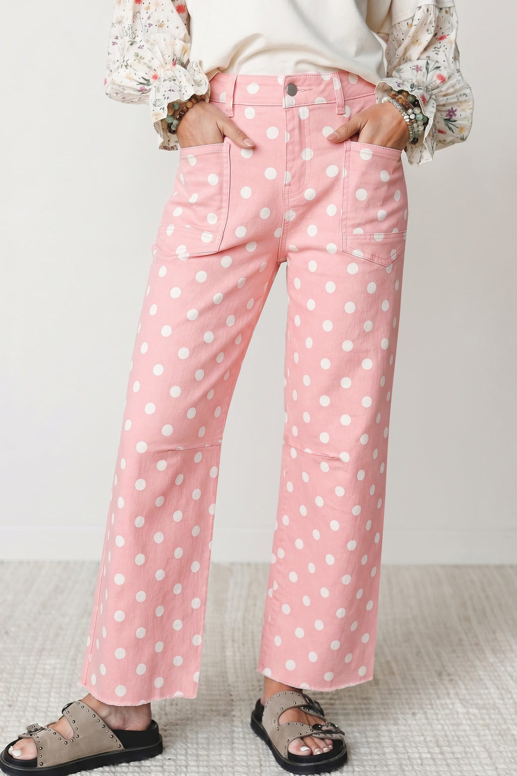"Pretty In Polka Dot's" Casual Slim Fit Jeans