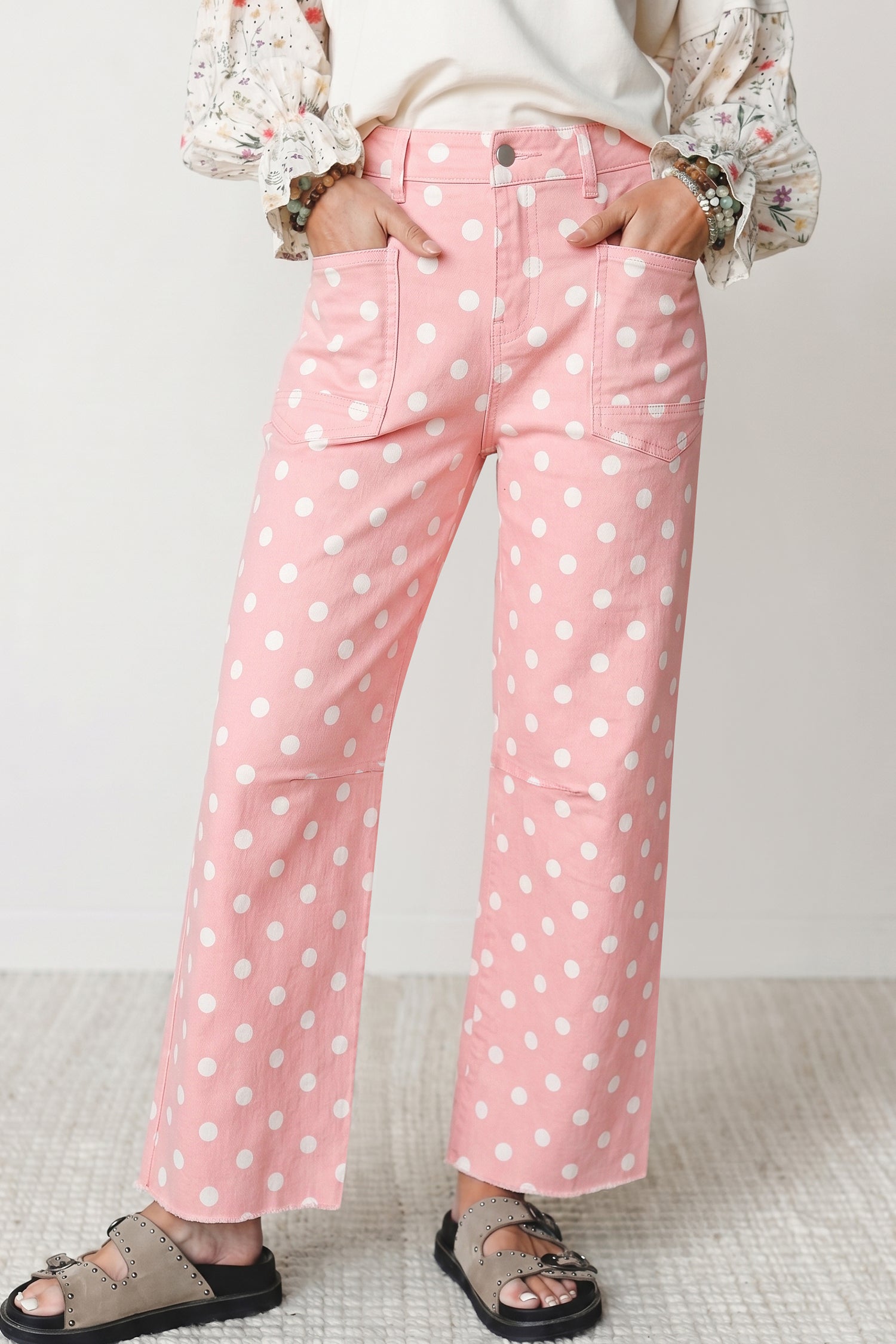 "Pretty In Polka Dot's" Casual Slim Fit Jeans