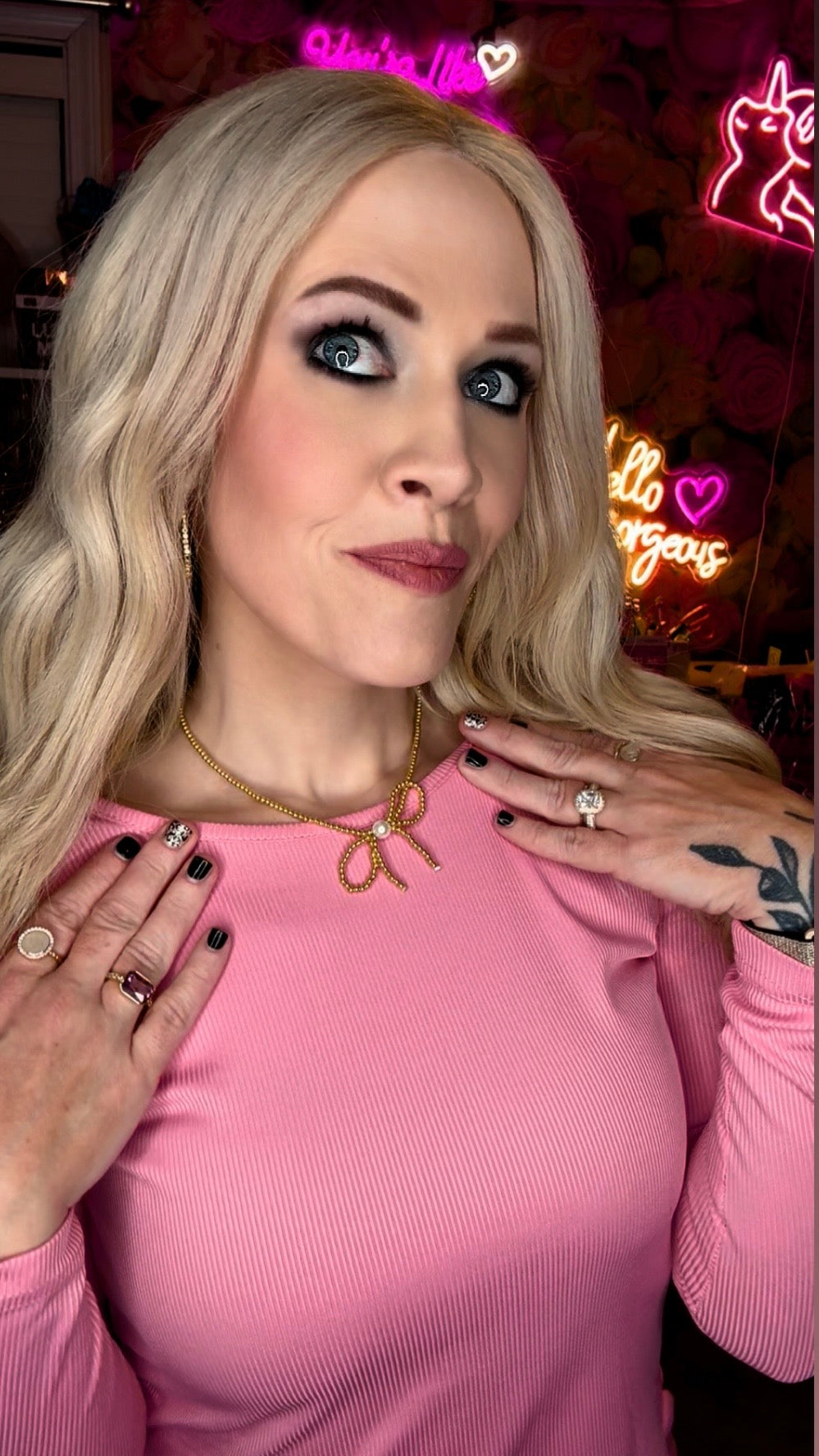 LuLu Mac Silver Bow Necklace