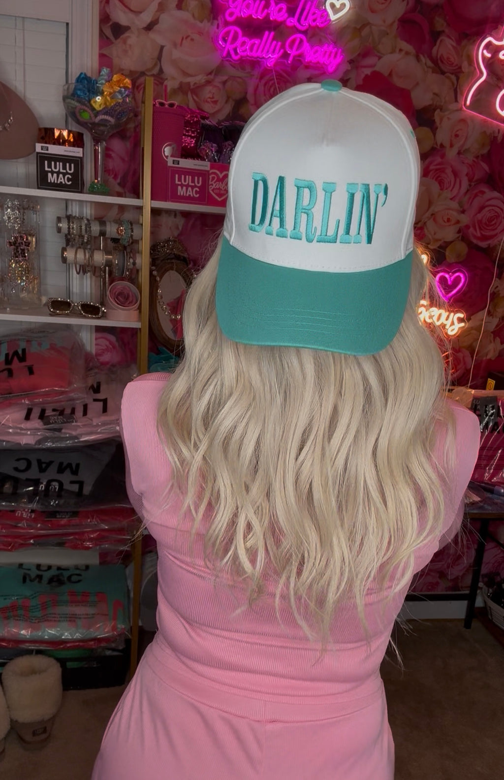 Mint Darlin Trucker Hat
