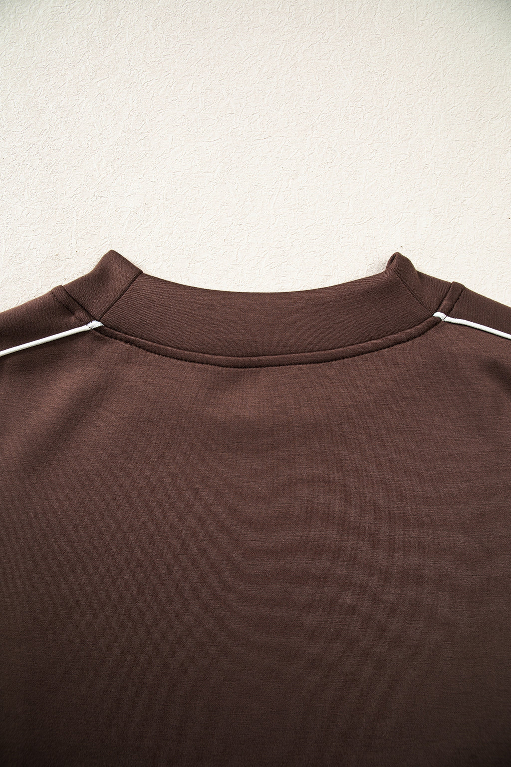 Coffee Mock Neck Pullover & Pant Set