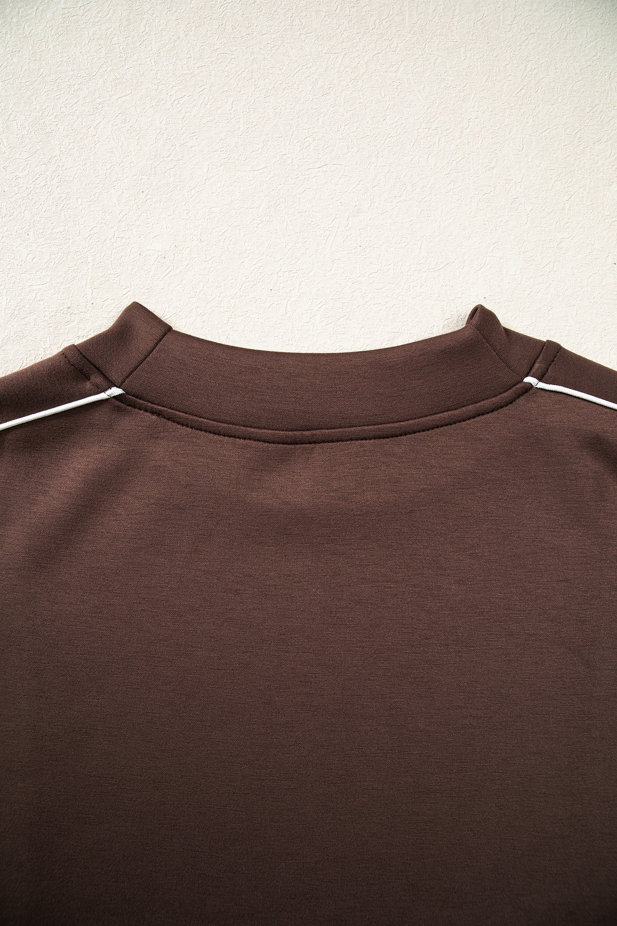 Coffee Mock Neck Pullover & Pant Set