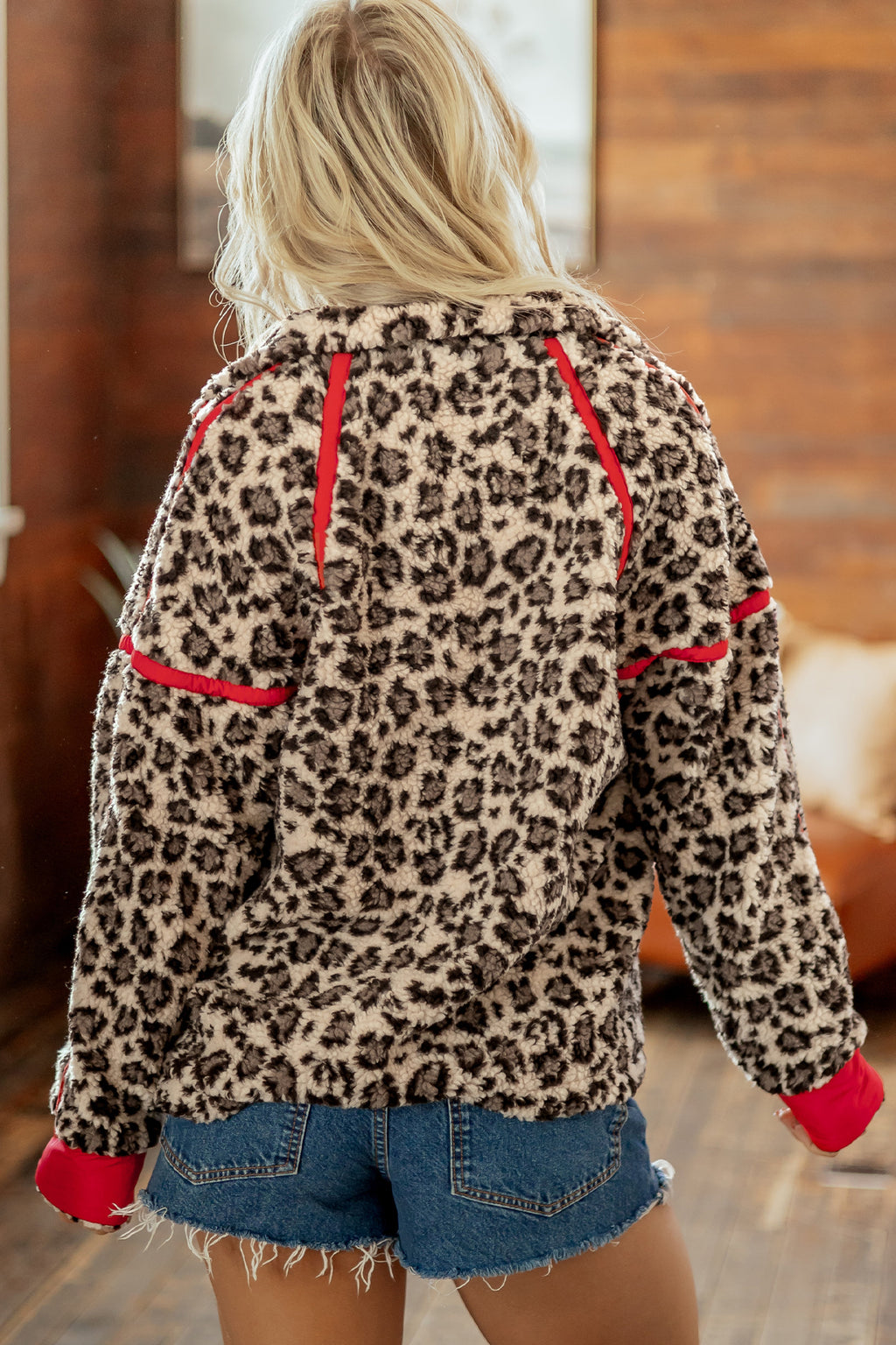 "Red Meets Leopard" Sweatshirt