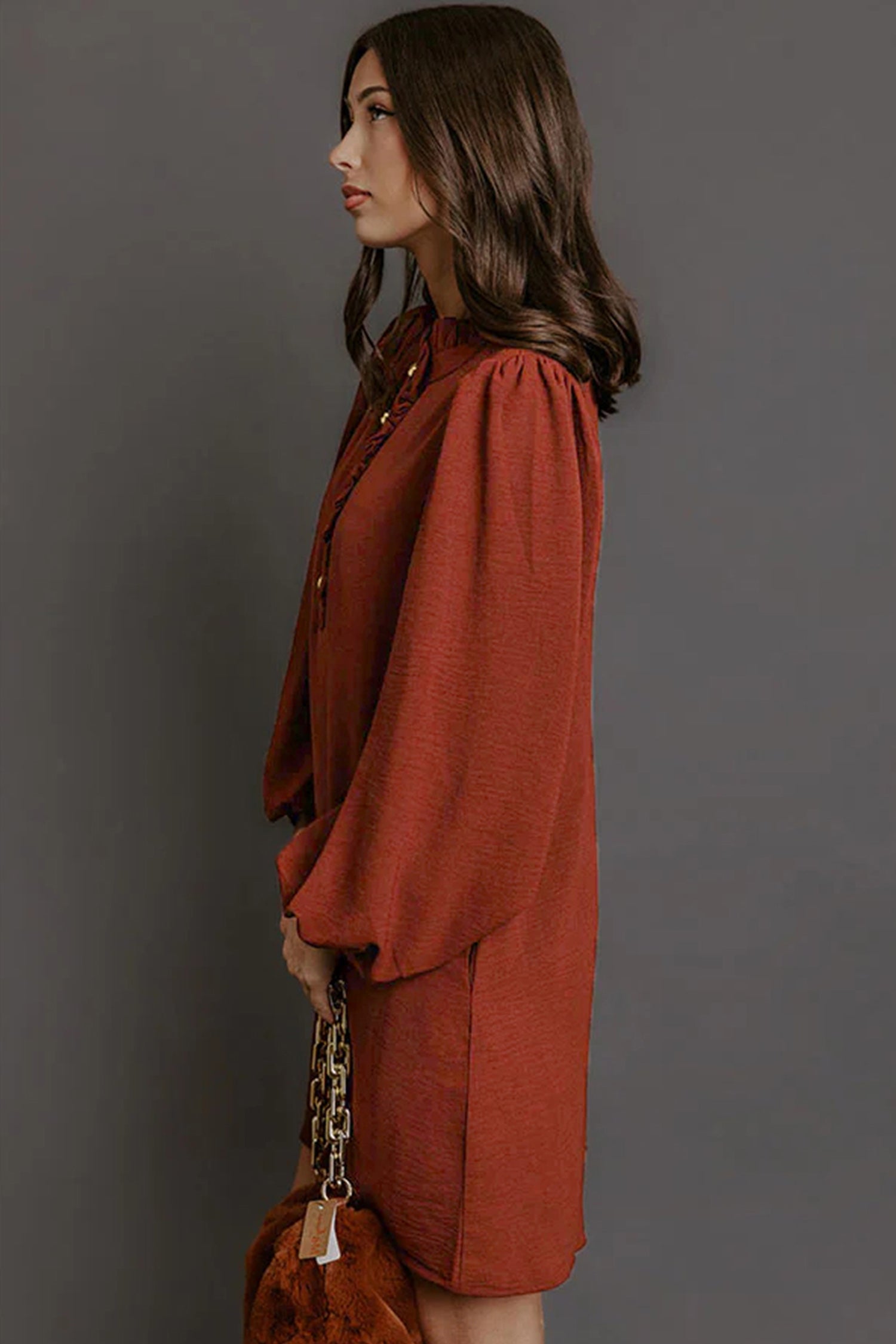 “Coffee is Calling” Long Sleeve Dress