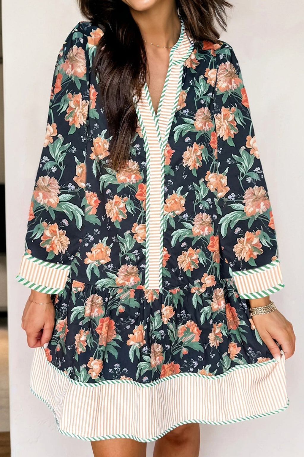 "Flow in Floral" Long Sleeve Dress