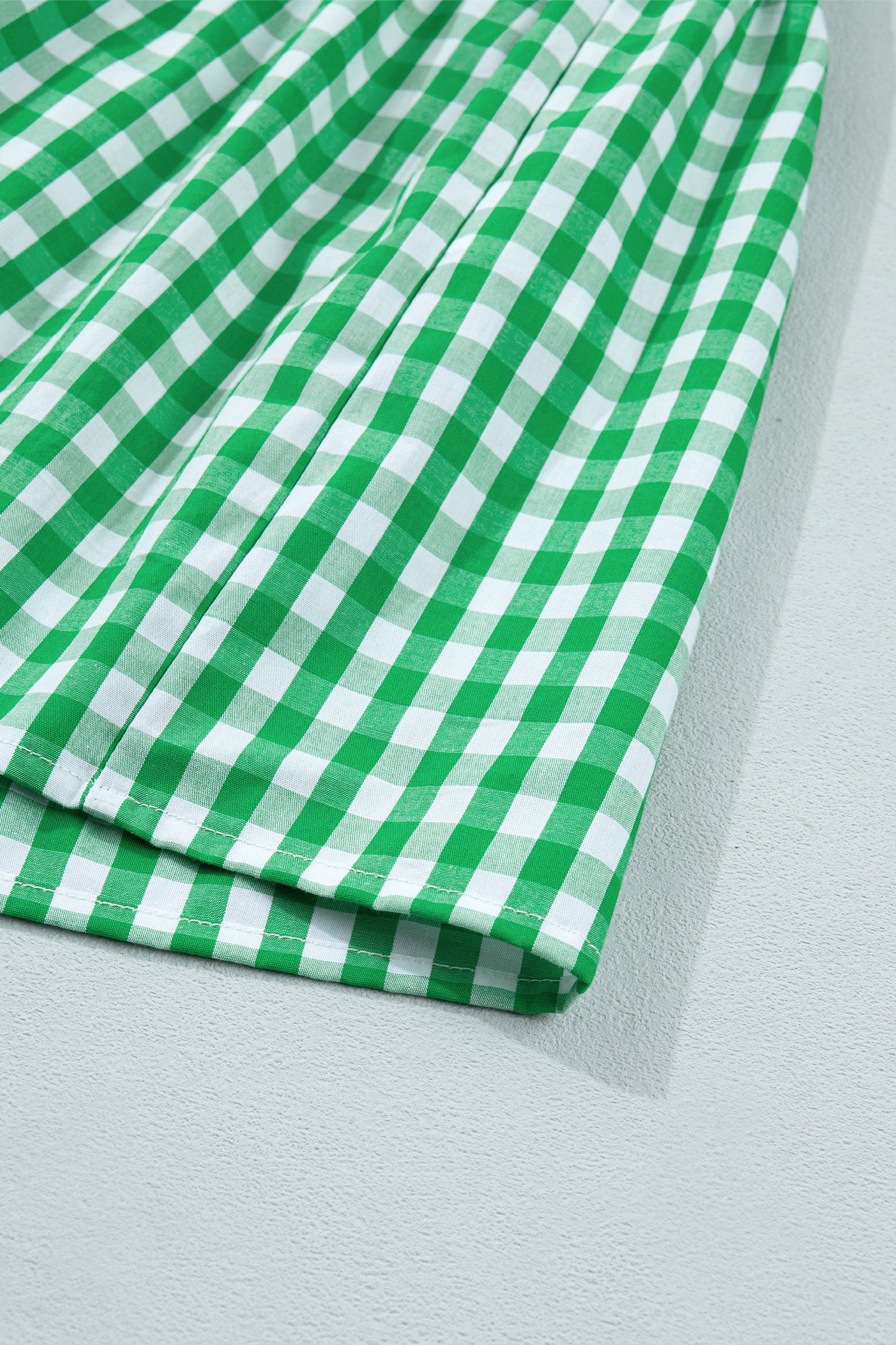 "Graceful In Green" Gingham Dress