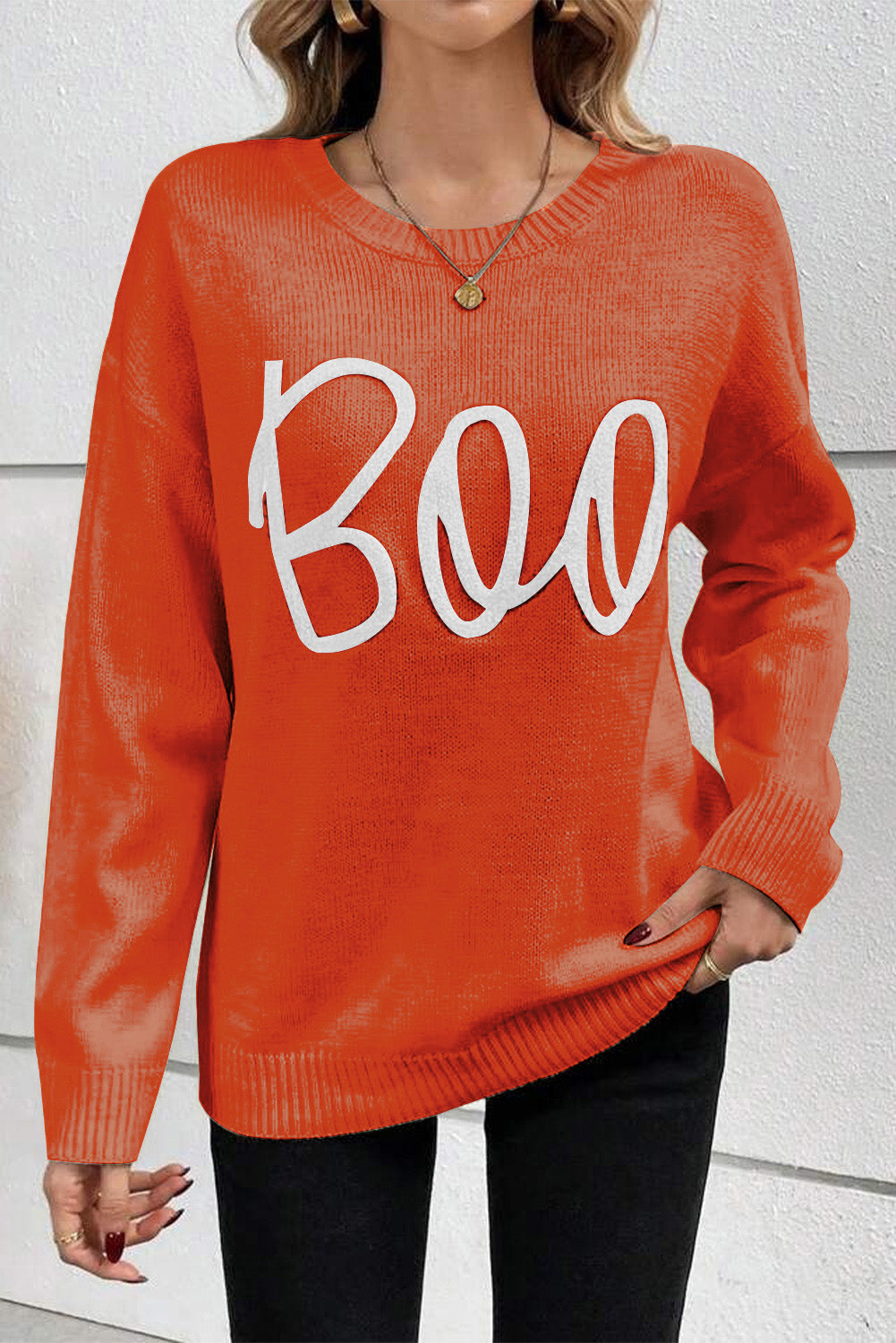 "Boo!" Knitted Sweater