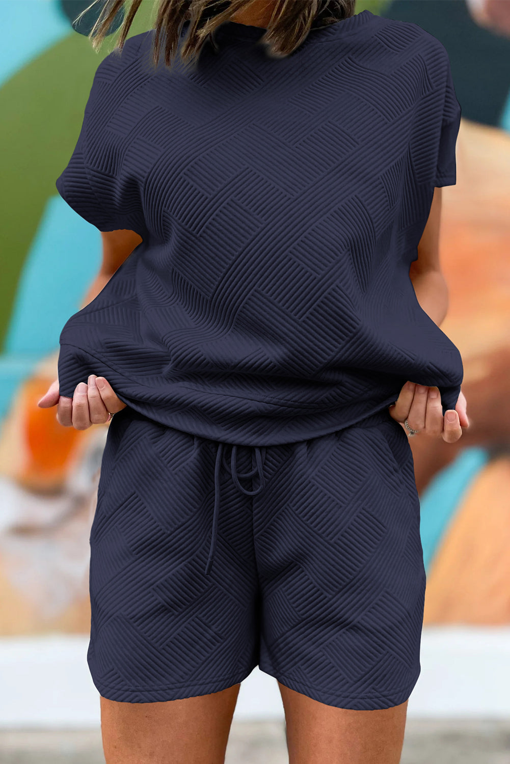 "Totally Textured" Top & Shorts Set