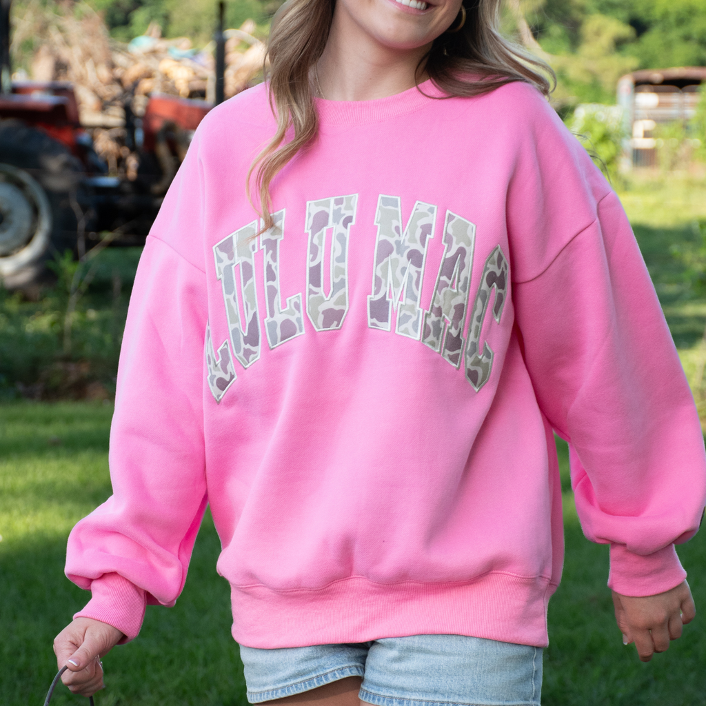 Lulu Mac Sweatshirt Bubblegum & Camo Logo