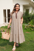 "Style In Stripes" Plus Size Maxi Dress