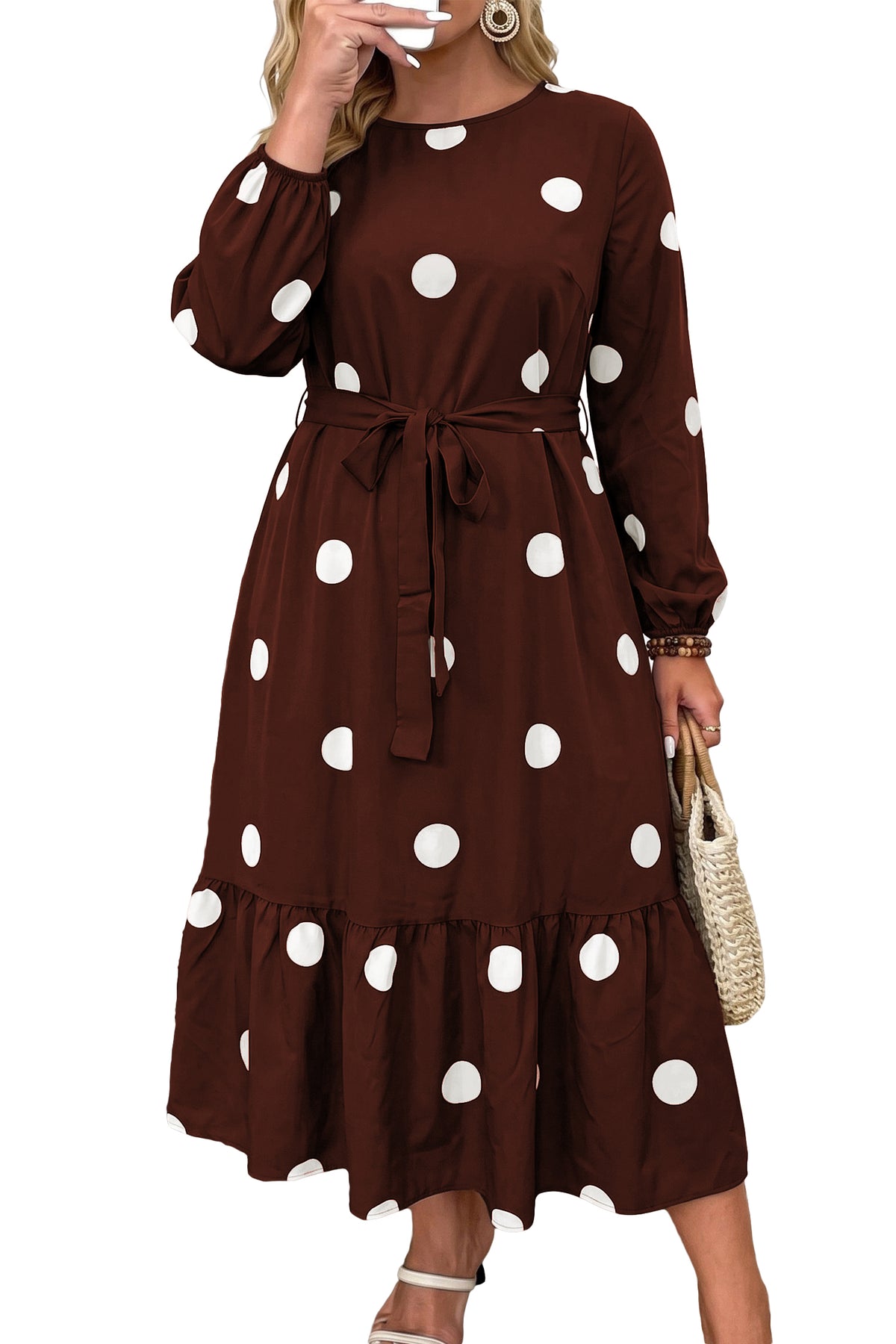 "Polka Dot & Ruffles" Plus Size Dress