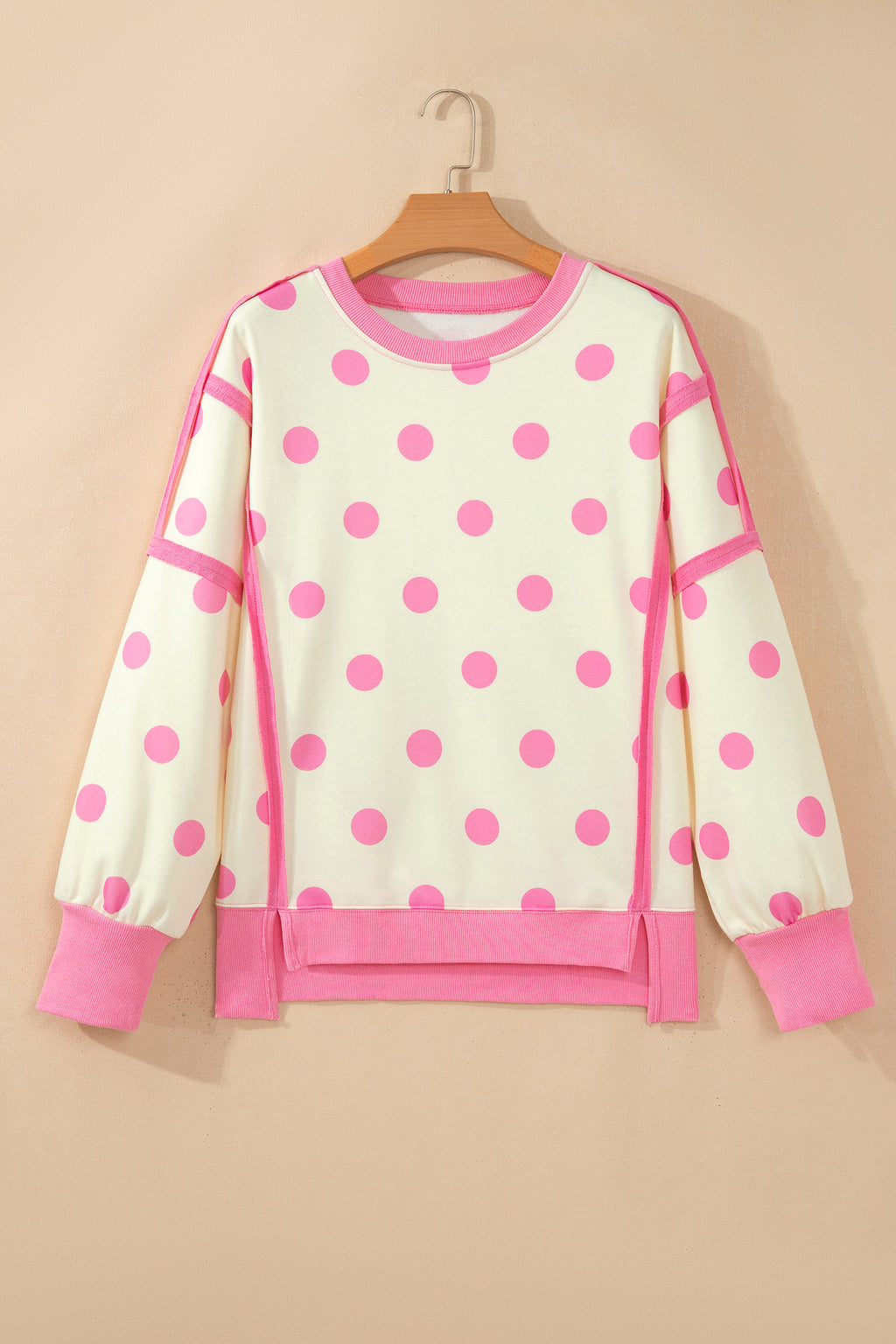 Polka Dot & Patchwork Sweatshirt