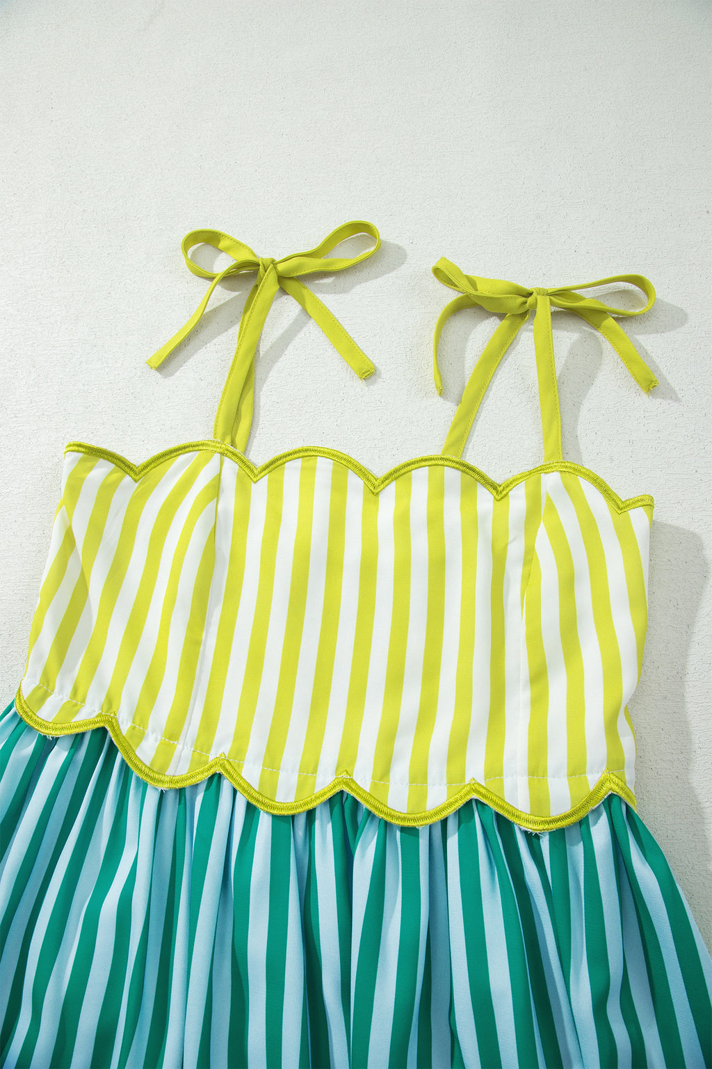 "Easy Peasy Lemon Squeezy" Scalloped Midi Dress