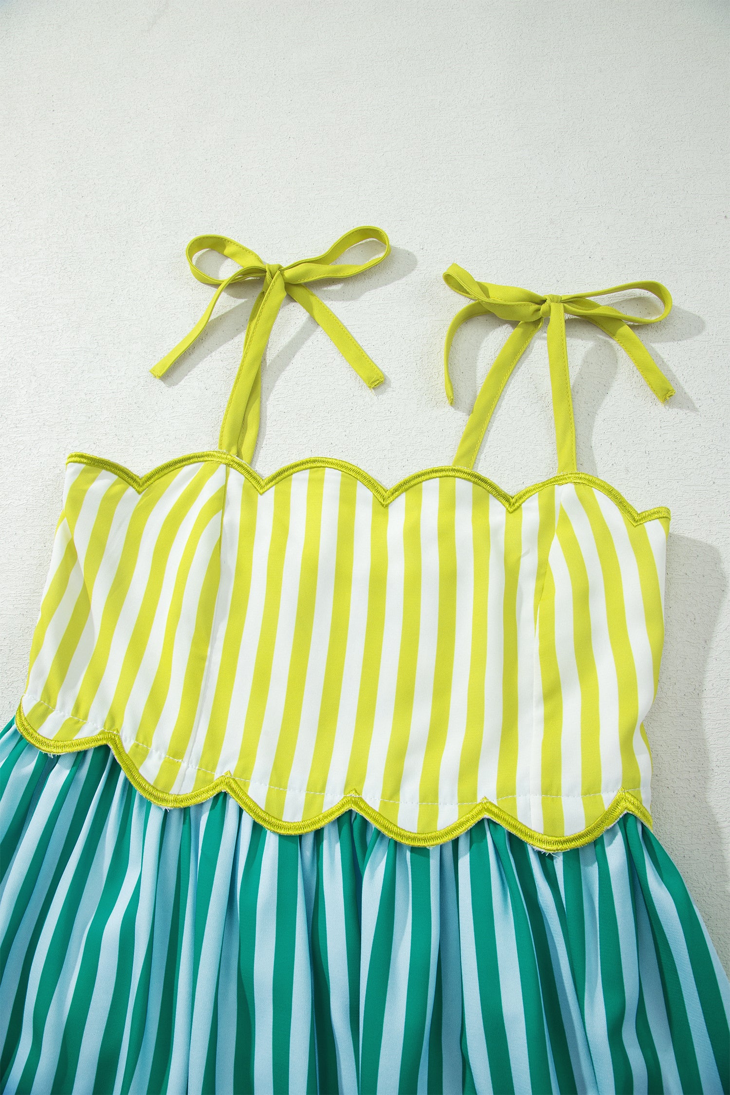 "Easy Peasy Lemon Squeezy" Scalloped Midi Dress