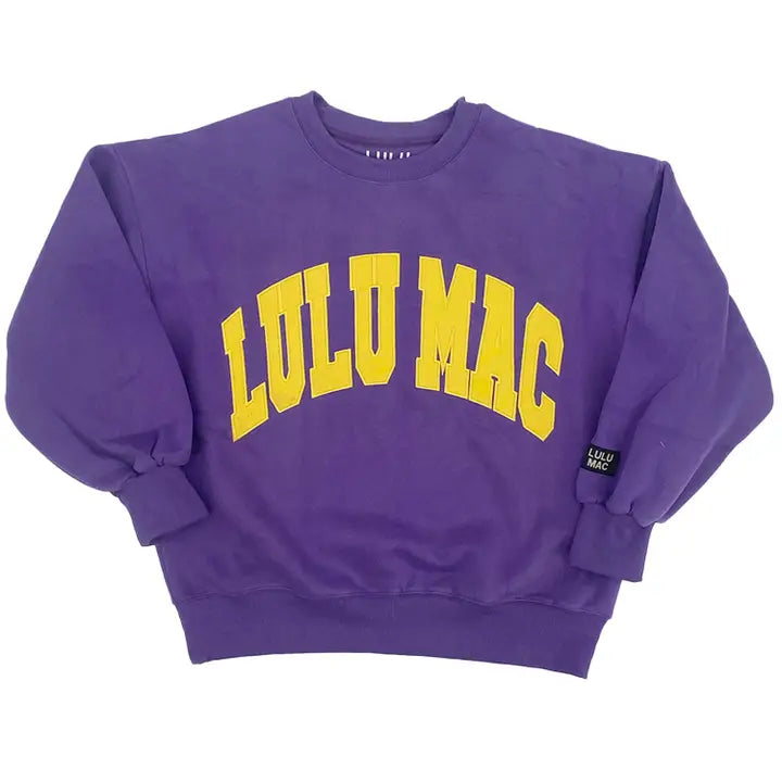 Lulu Mac Sweatshirt Purple/Yellow - Stitch Logo