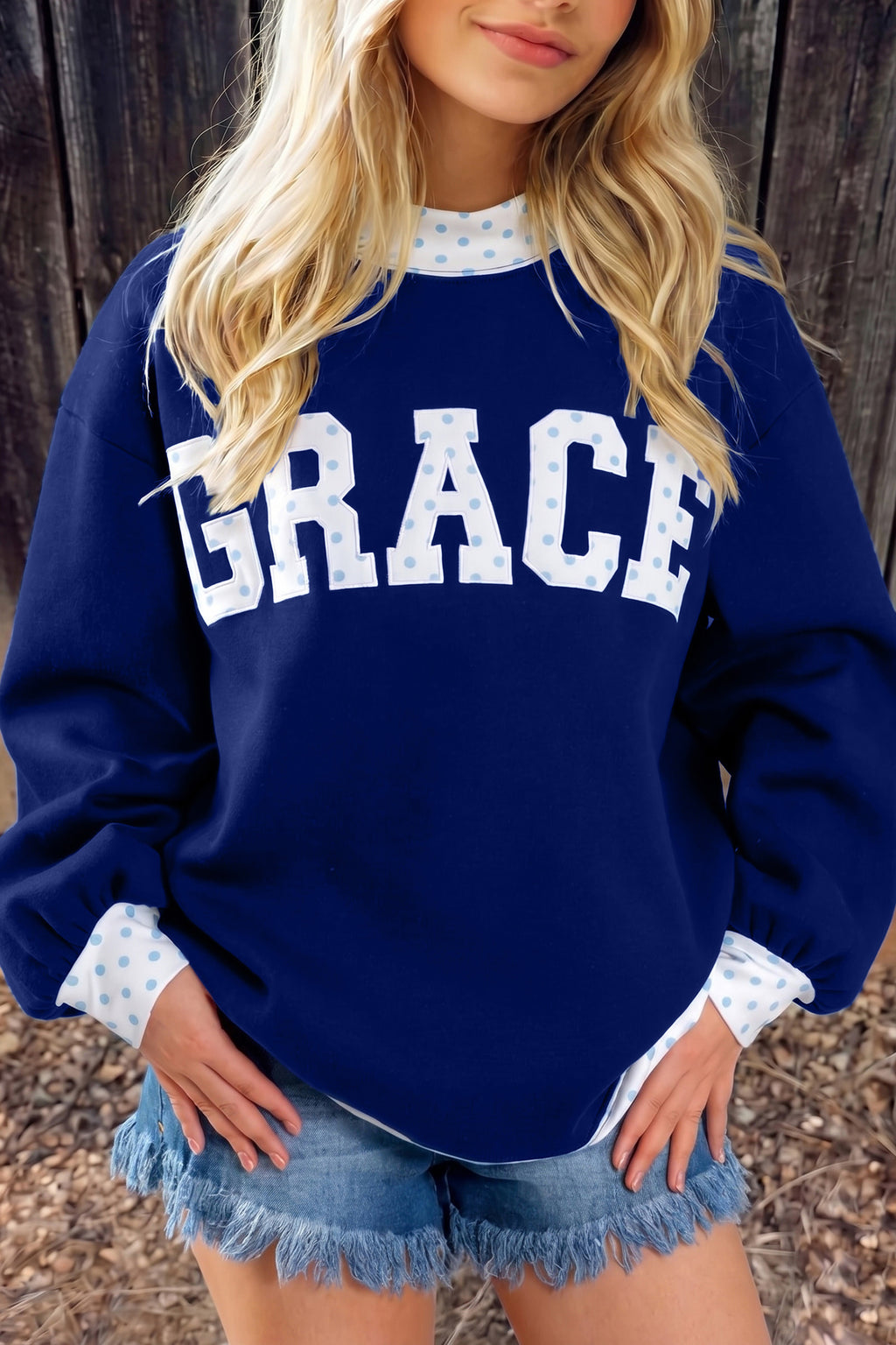 "GRACE" Mock Neck Sweatshirt