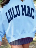 Lulu Mac Sweatshirt Baby Blue/Navy - Puff Logo