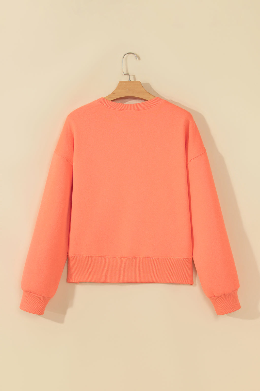 "Orang-You Glad, JESUS LOVES YOU" Puffy Letter Graphic Sweatshirt