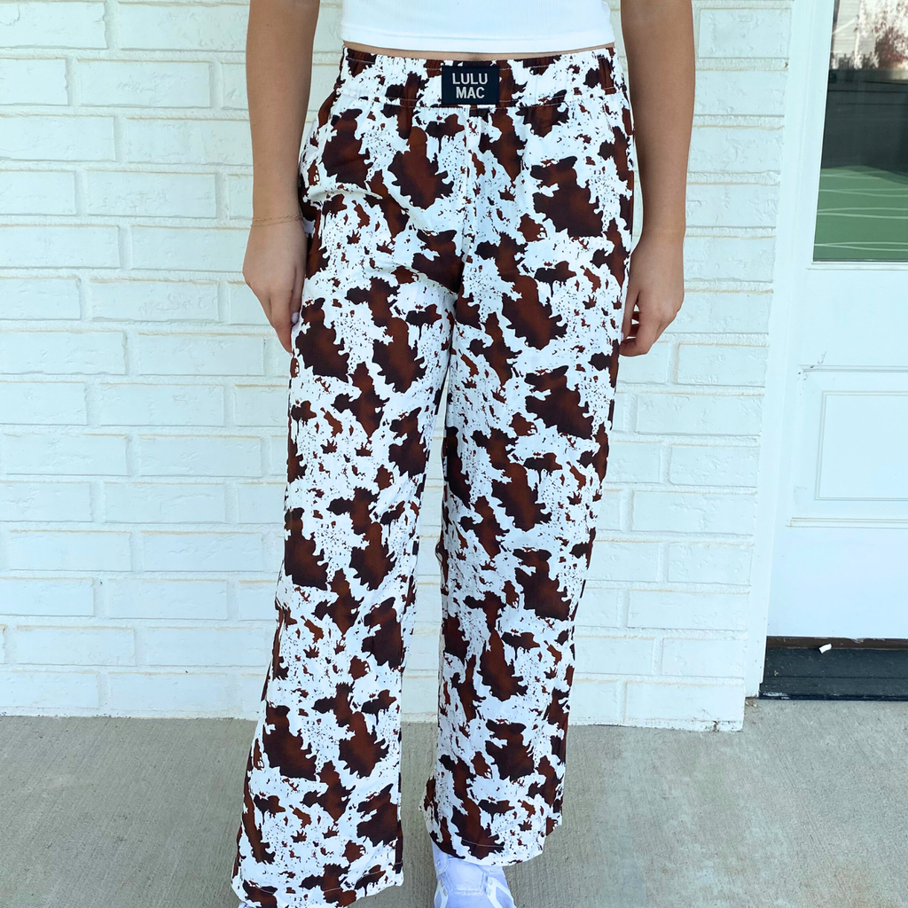 LULU MAC Cow Print Pants