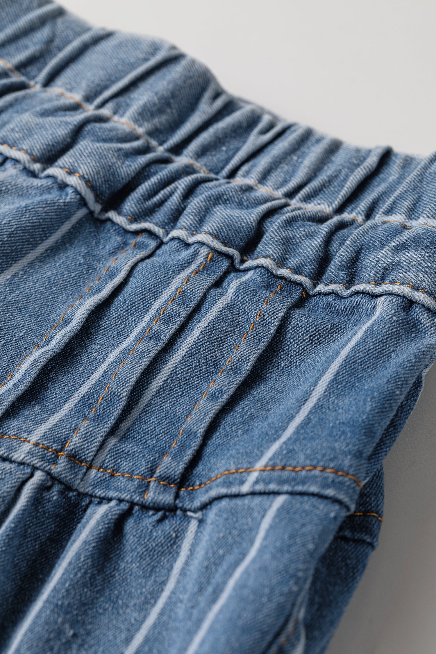 "Sleek In Stripes" Plus Size Wide Leg Jeans