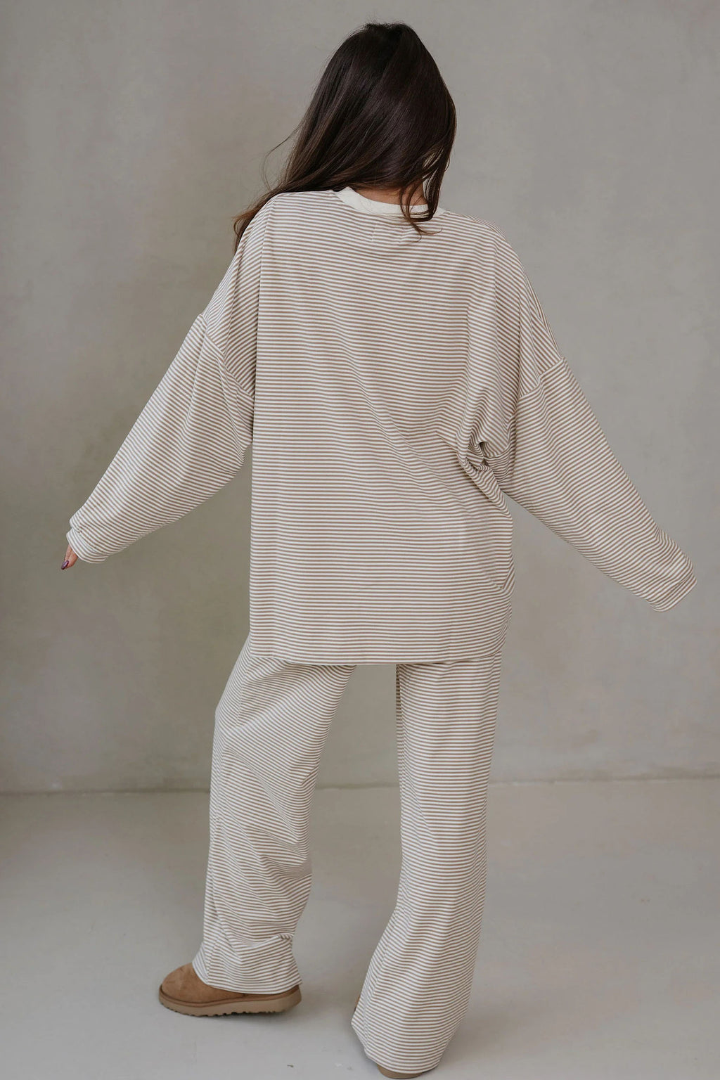 "Sleek and Striped" Long Sleeve & Pant Set