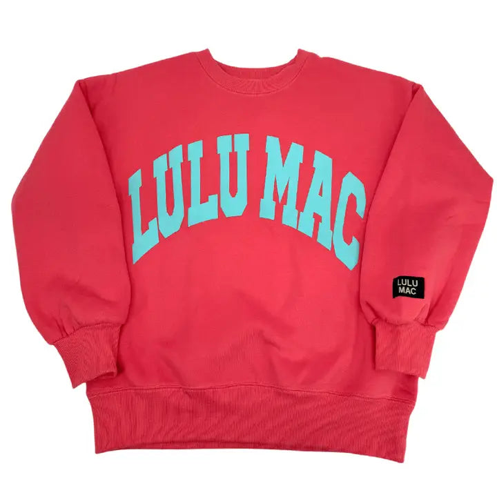 Lulu Mac Sweatshirt Coral/Mint - Puff Logo