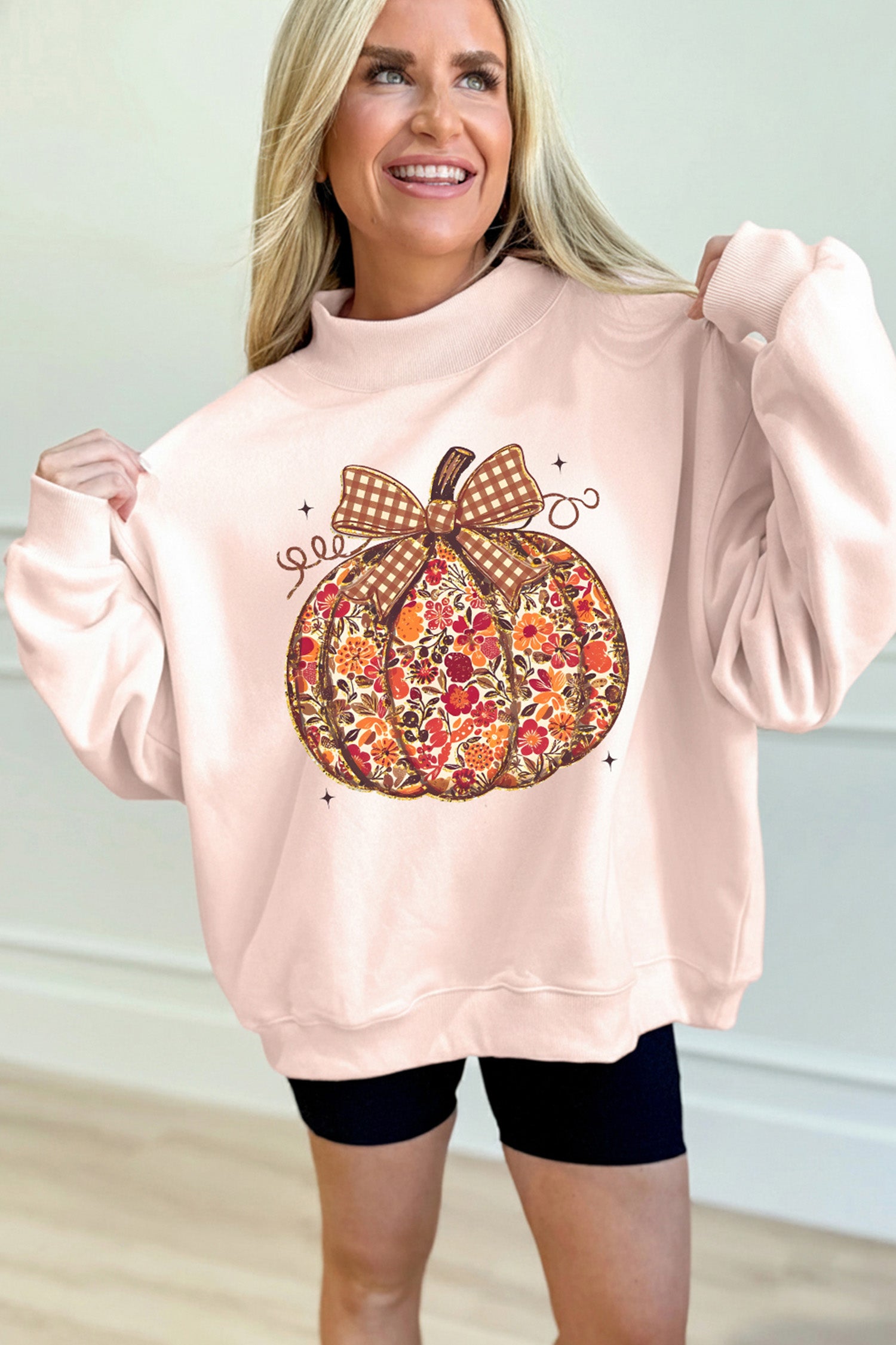 "Pink Pumpkin" Oversized Sweatshirt
