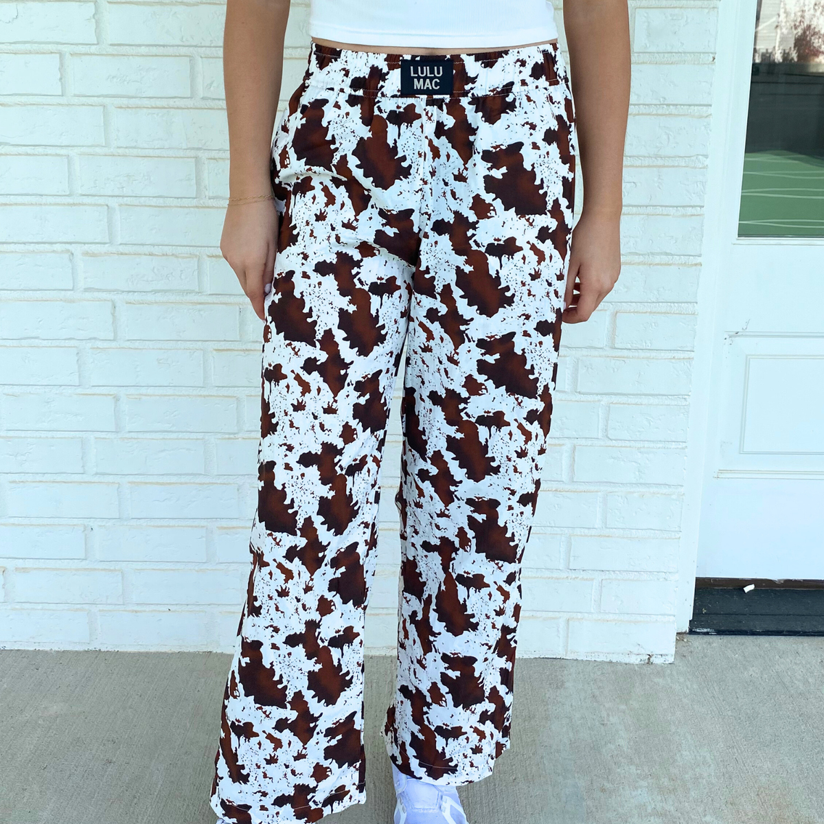 LULU MAC Cow Print Pants