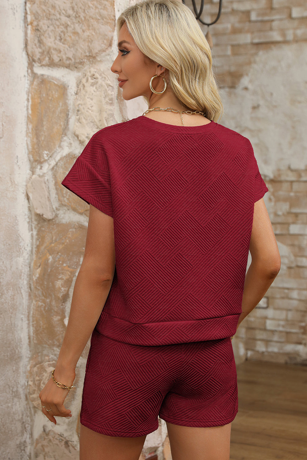 "Totally Textured" Top & Shorts Set