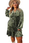 “Very Velvet” Babydoll Plus Size Dress