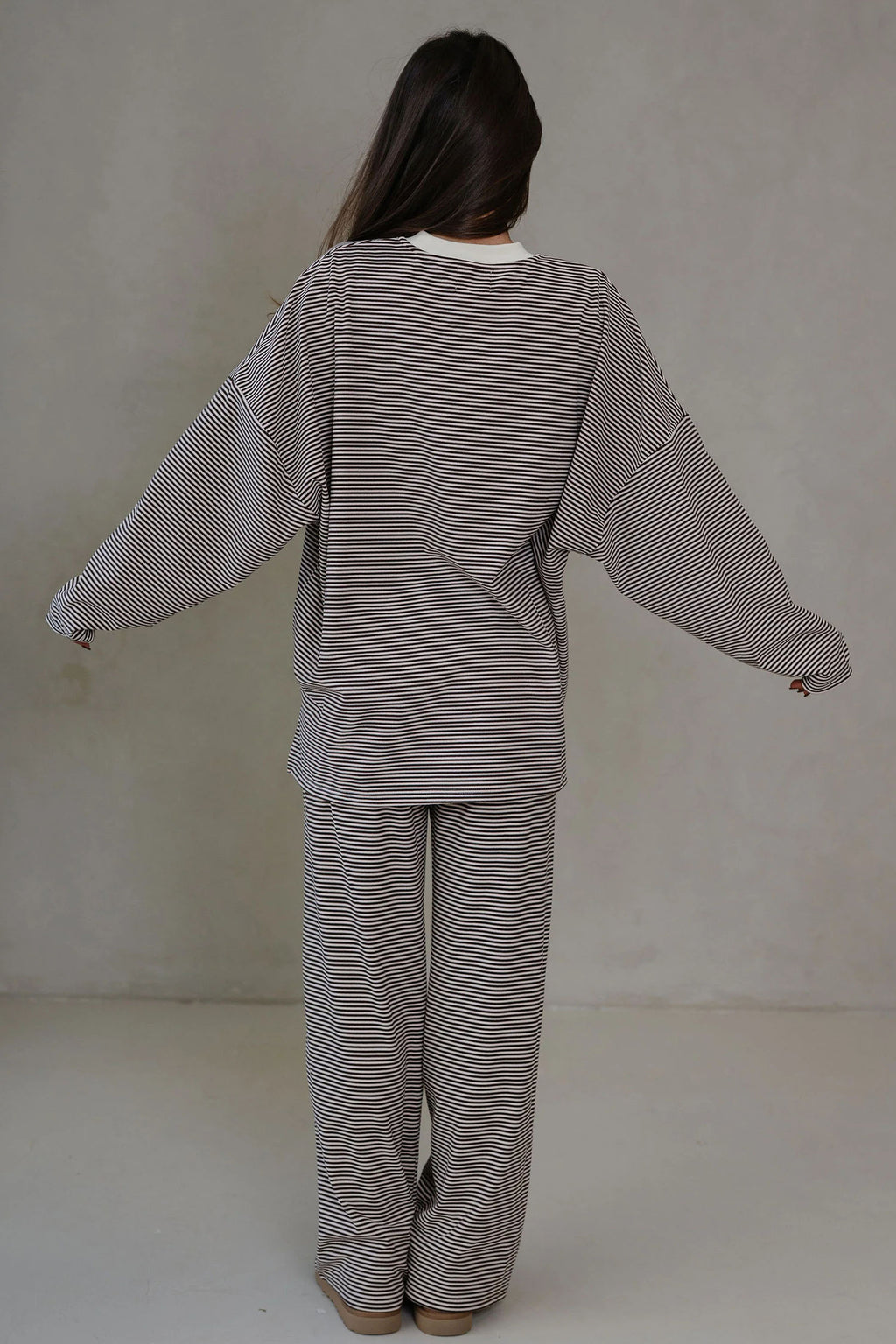 "Sleek and Striped" Long Sleeve & Pant Set