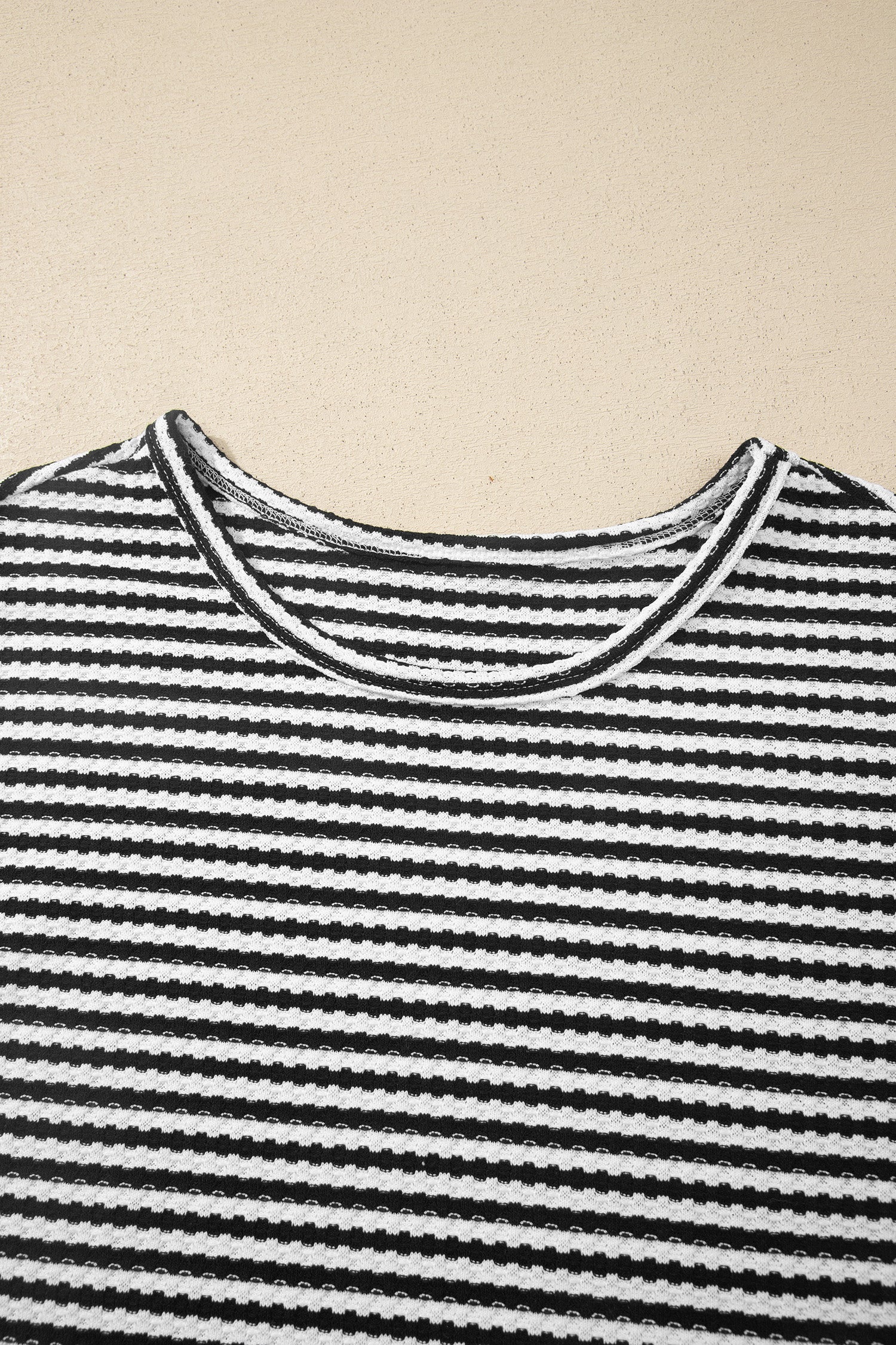 “Seeing Stripes” Textured Knit Short Set