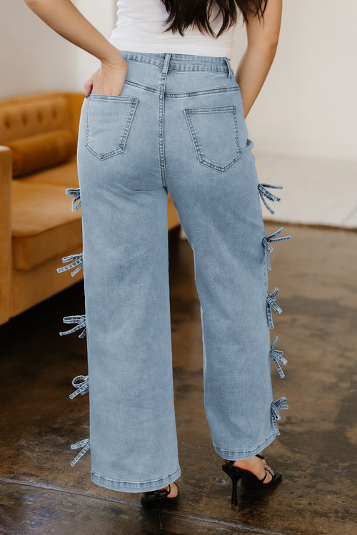 "Bow Knots" Loose Jeans
