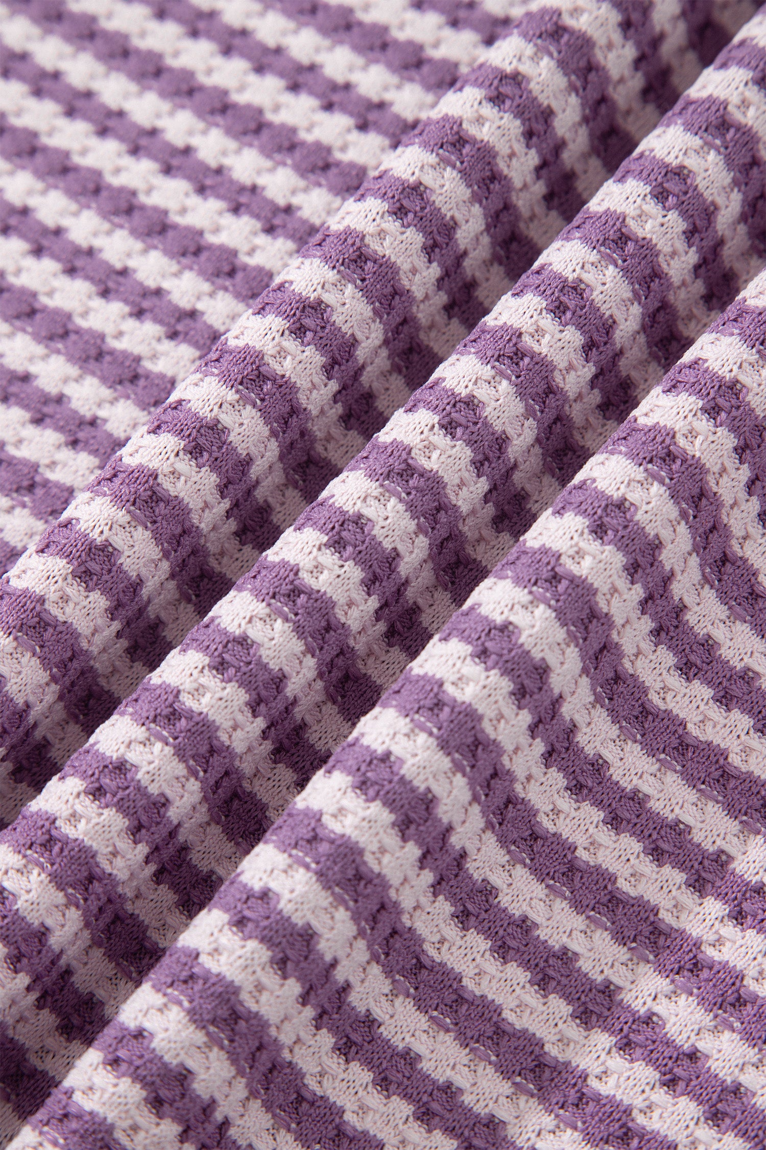 “Seeing Stripes” Textured Knit Short Set
