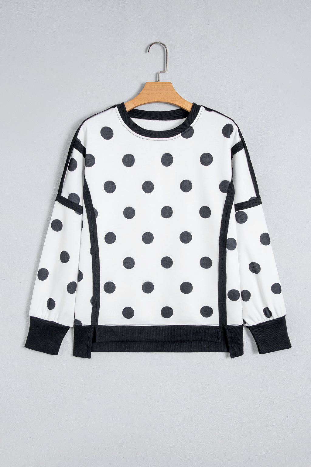 Polka Dot & Patchwork Sweatshirt