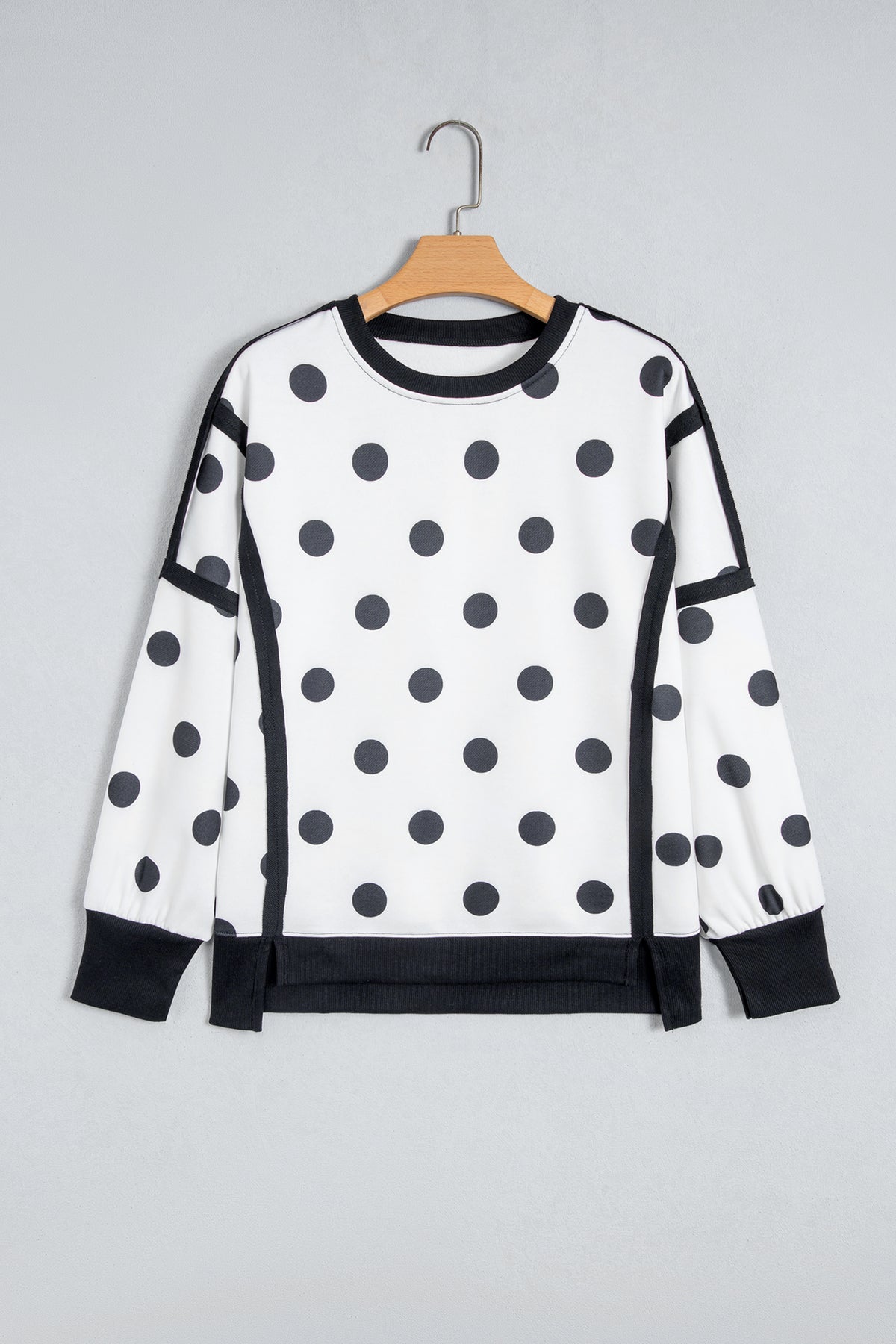 Polka Dot & Patchwork Sweatshirt