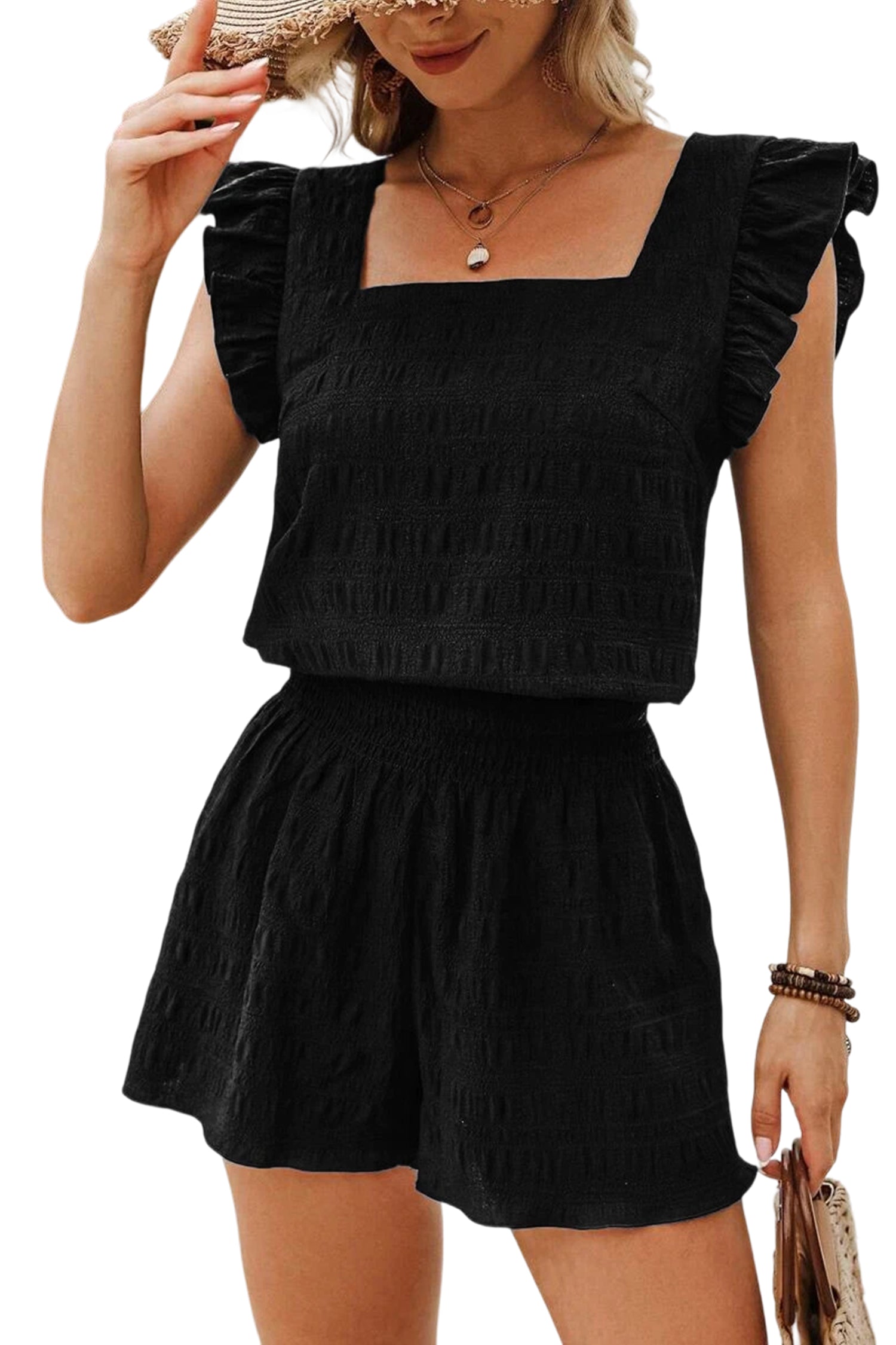 “Bold & Beautiful” Textured Shorts Set