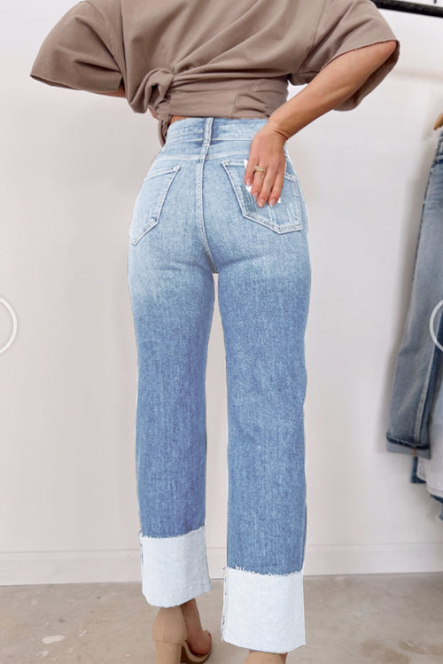 "Cuff Me Up" Distressed Jeans