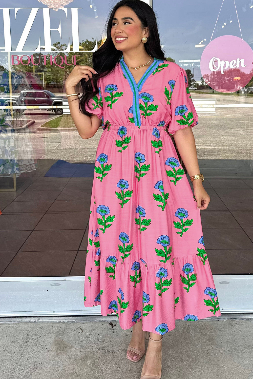 "Garden Party" Plus Size Maxi Dress