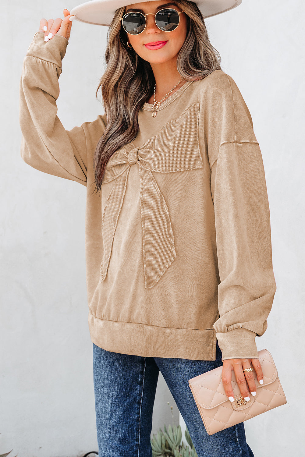 “I Like Big Bow’s” Patchwork Pullover