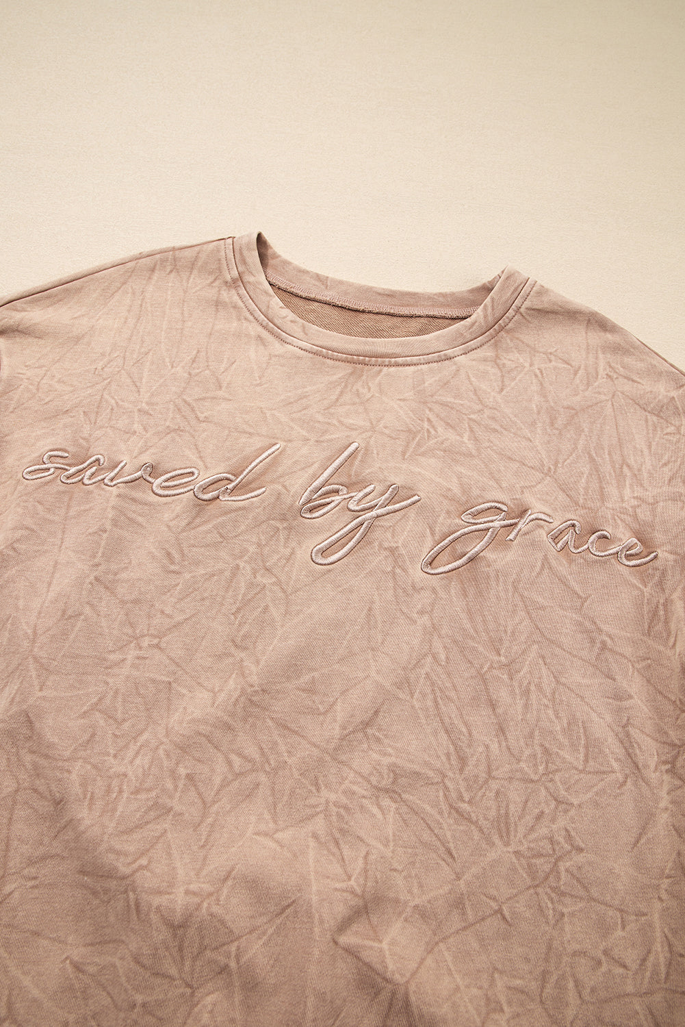 "Saved by Grace" Mineral Wash Sweatshirt
