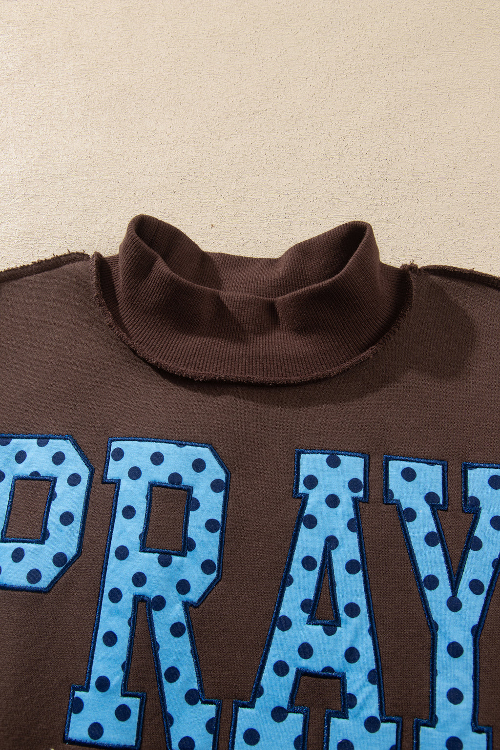 "PRAY in Polka Dot" Embroidered Sweatshirt