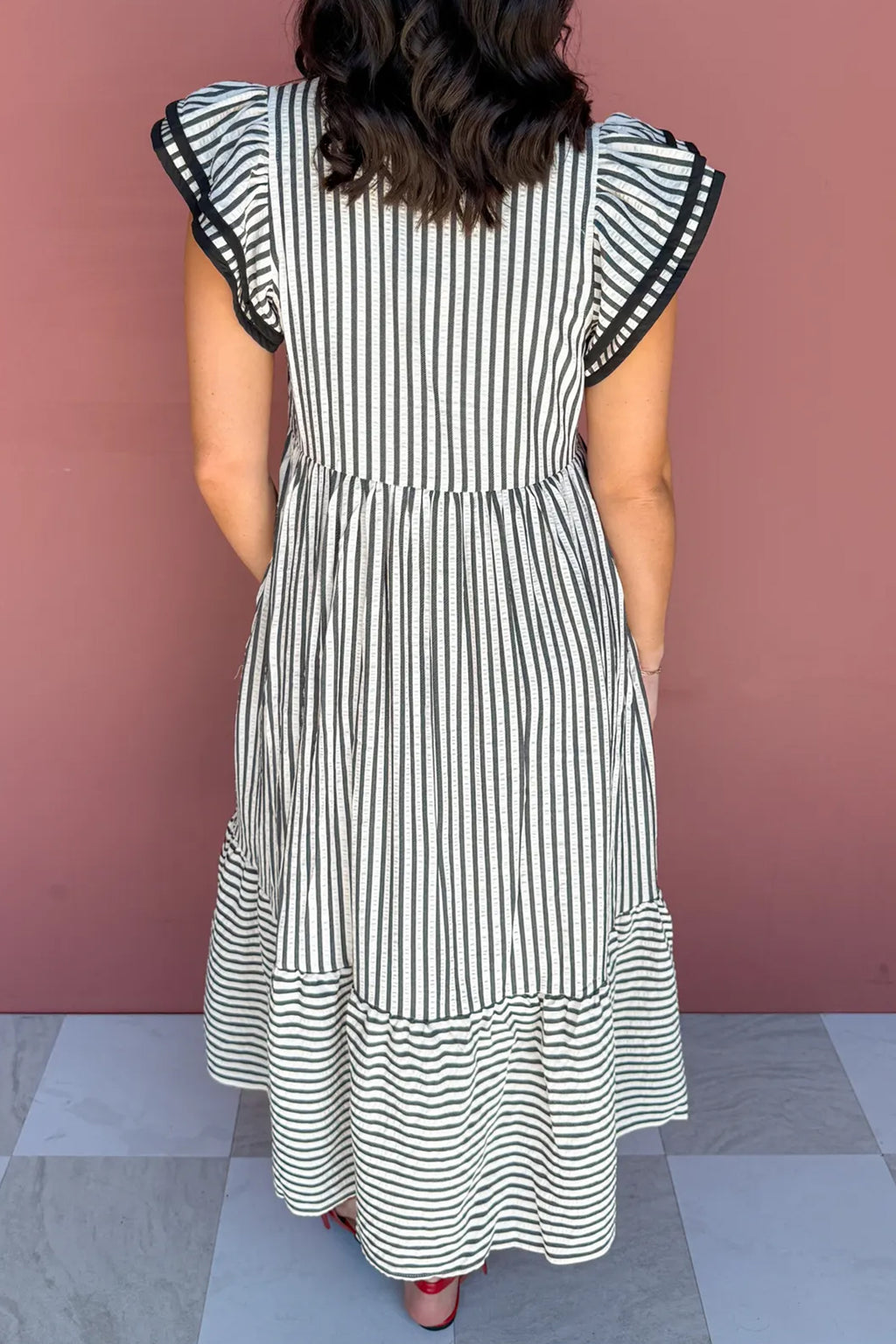 "Style In Stripes" Plus Size Maxi Dress