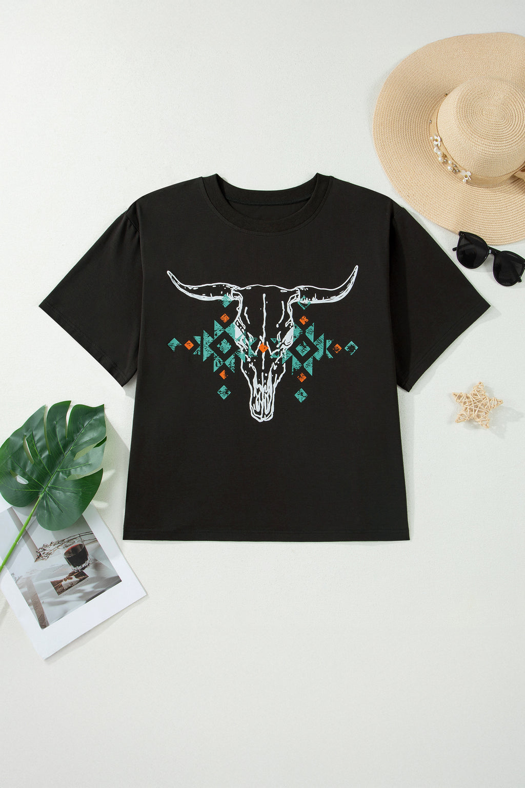 "Western Skull" Plus Size T Shirt