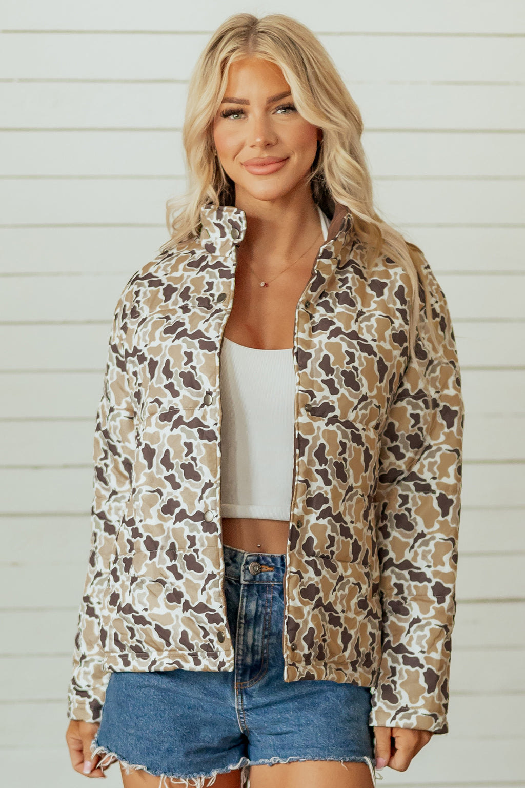 “Comfy In Camo” Quilted Puffer Coat