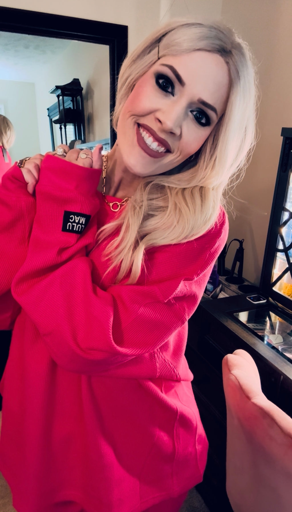 LuLu Mac Leopard Waffle Longsleeve Top