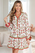 "Fire in Floral" Long Sleeve Dress