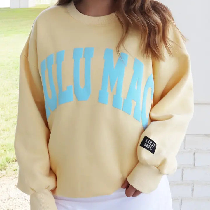 Lulu Mac Sweatshirt Butter/Light Blue - Puff Logo