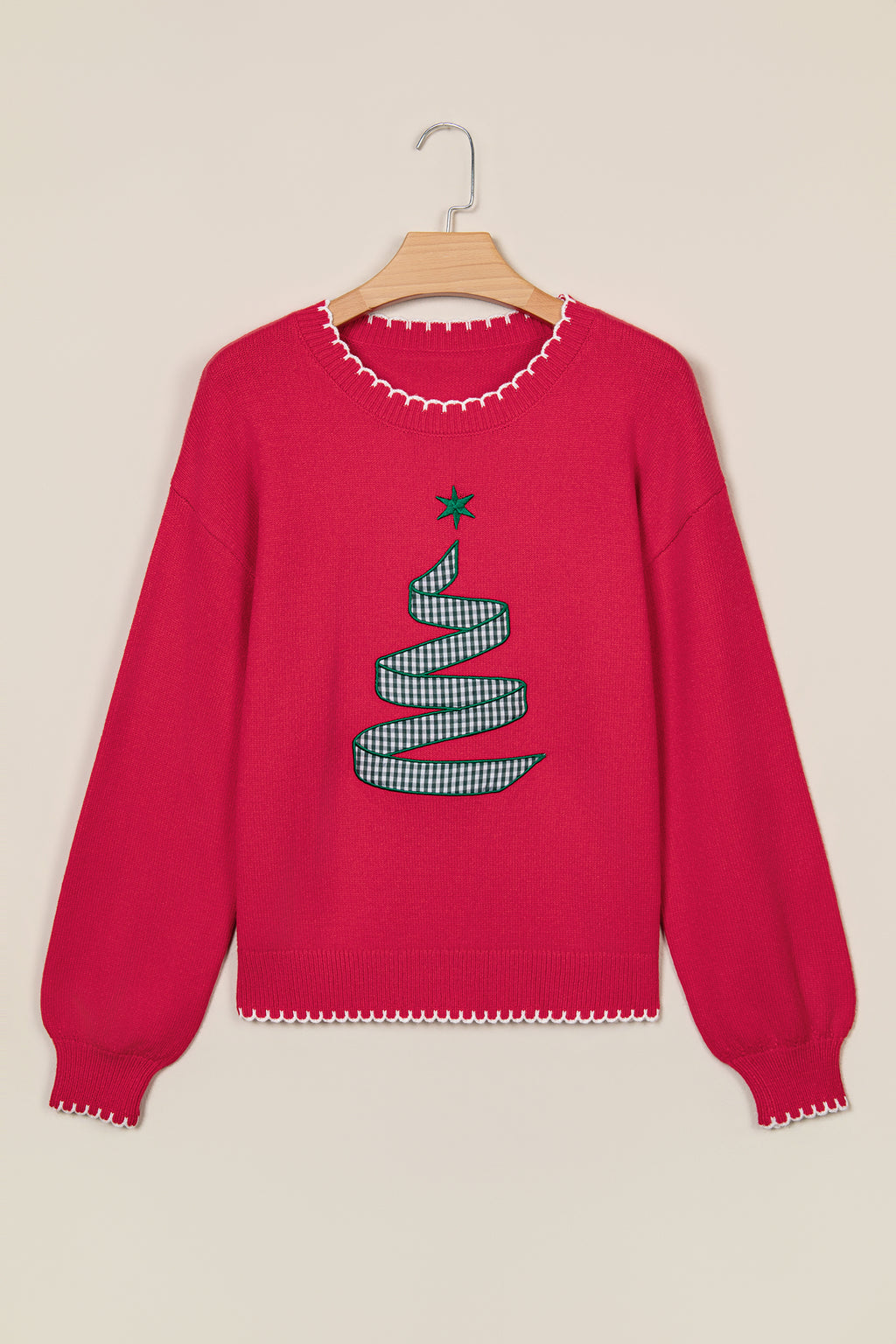 Stitched Christmas Tree Sweater